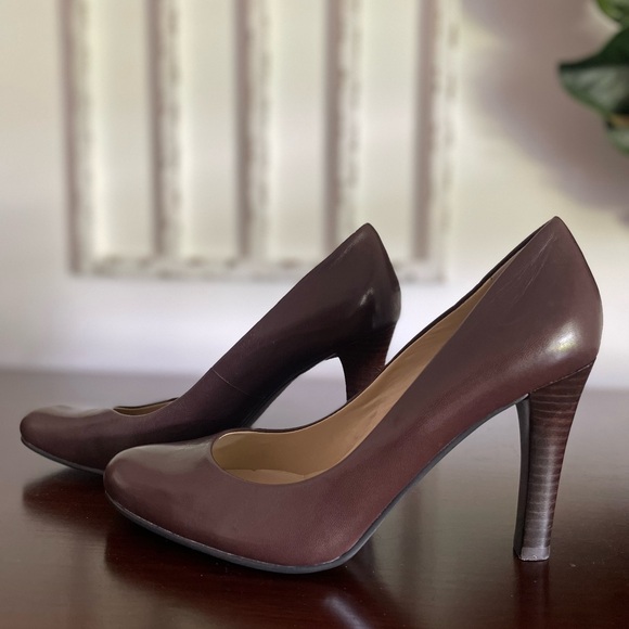 Lauren Ralph Lauren Zabrina Leather Pumps 3.5" Heels Chocolate Brown Size 6.5 B - Picture 6 of 11